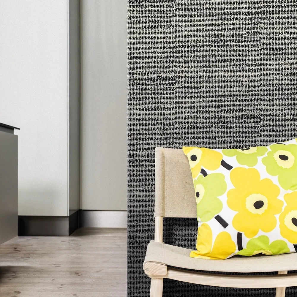 SEABROOK ORKANEN BLACK WALLPAPER (Ebony and Greige)